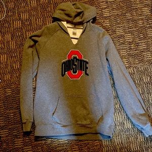 This is a very warm and comfortable Ohio State sweatshirt. Size large womens